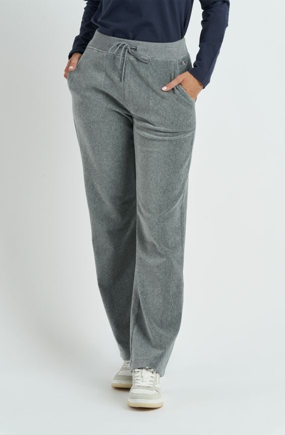 Jogger da donna in velluto millerighe