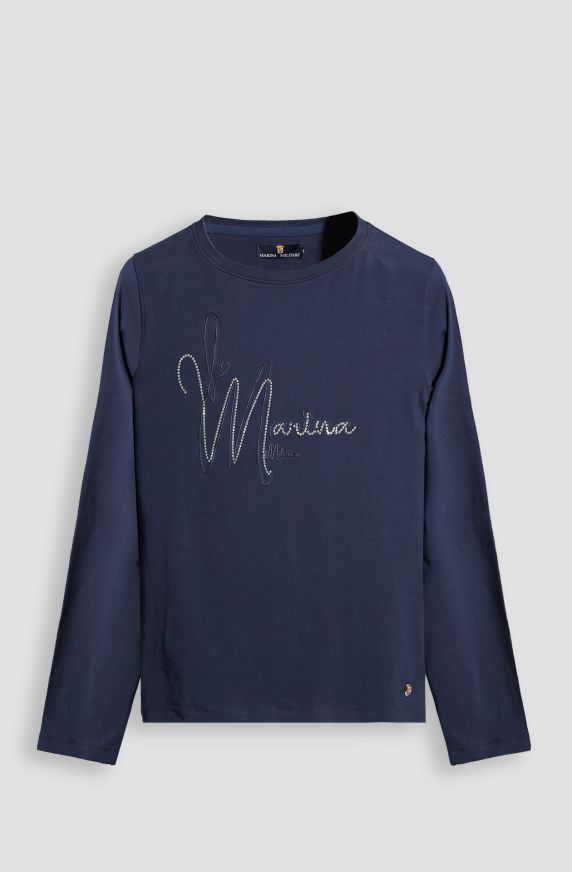 T-shirt da donna in cotone jersey