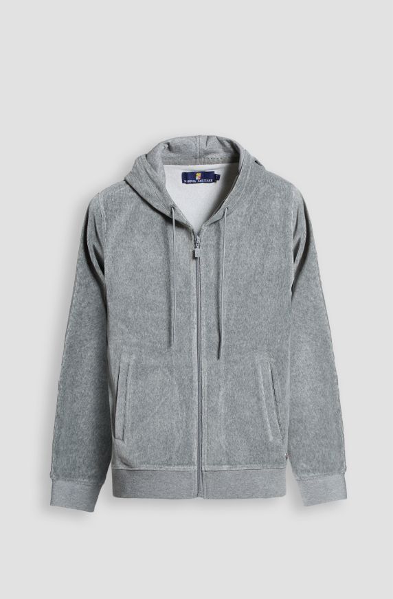 Women's Fine Rib Velvet Sweatshirt