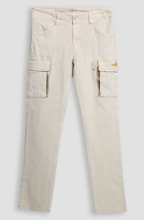 Pantaloni da uomo modello cargo in cotone