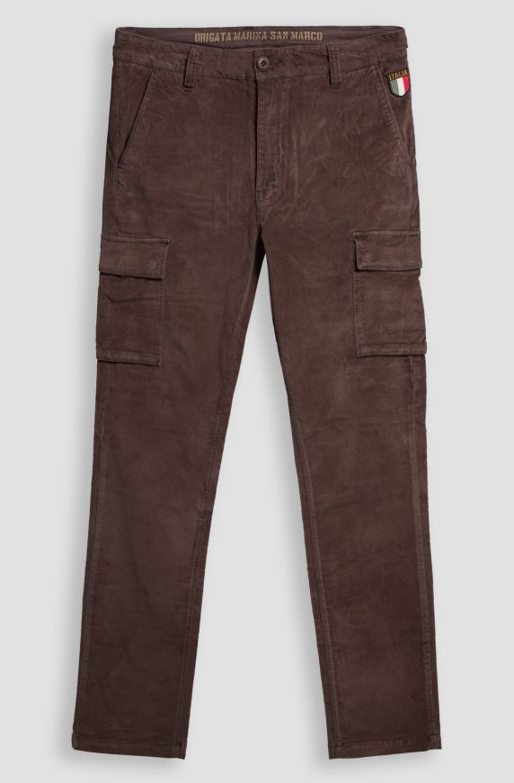 Pantalone cargo da uomo Brigata Marina San Marco in velluto