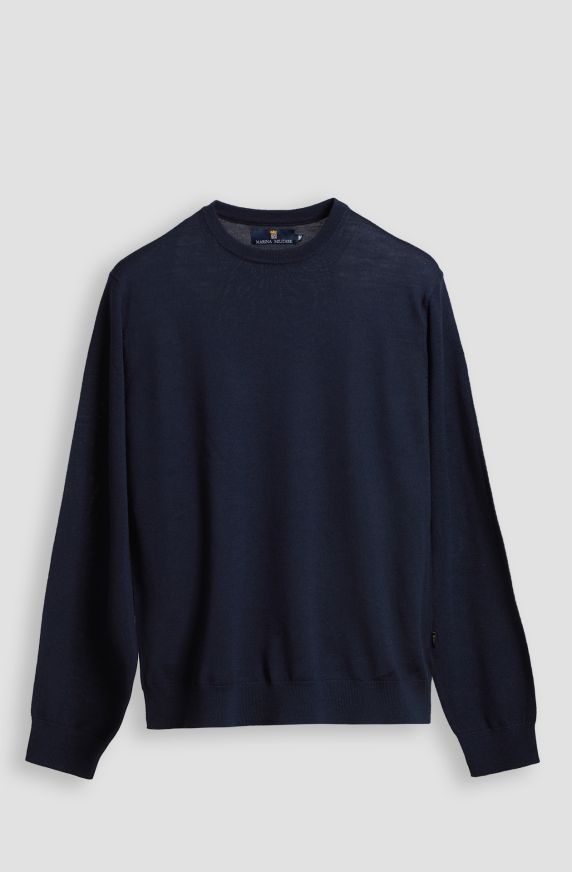 Maglione da uomo in lana merino girocollo