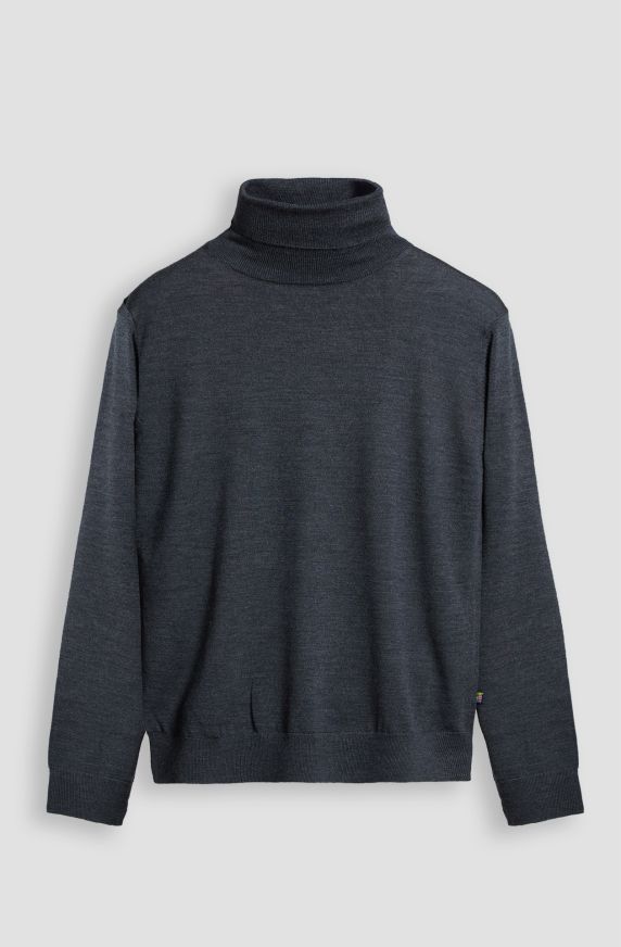 Maglione da uomo in lana merino collo alto