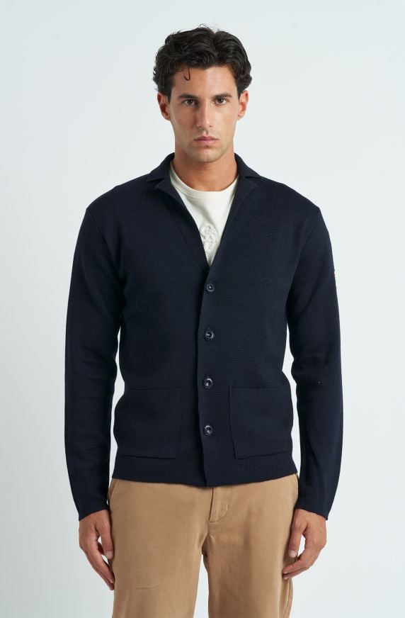 Cardigan da uomo in maglia stoffa