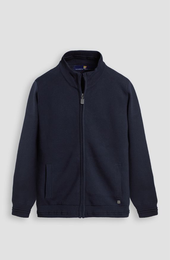 Maglia da uomo in caldo cotone full zip