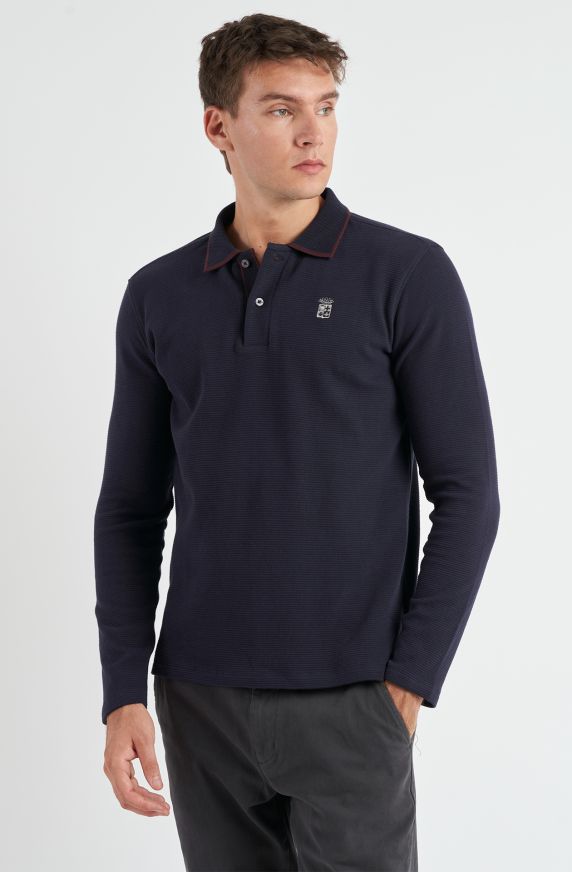 Polo da uomo in cotone ottoman
