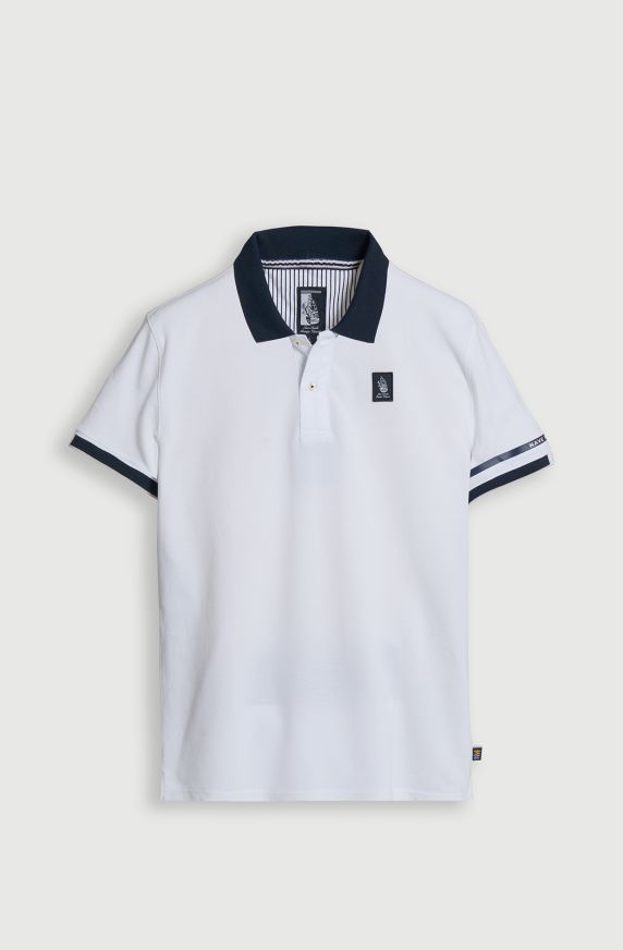 Polo uomo Amerigo Vespucci in jersey colletto in contrasto colore