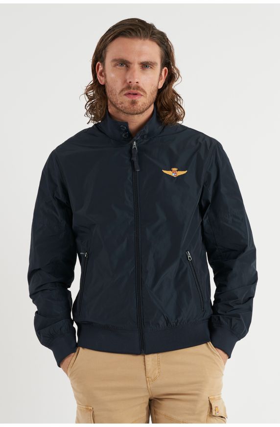 Bomber uomo in nylon reversibile