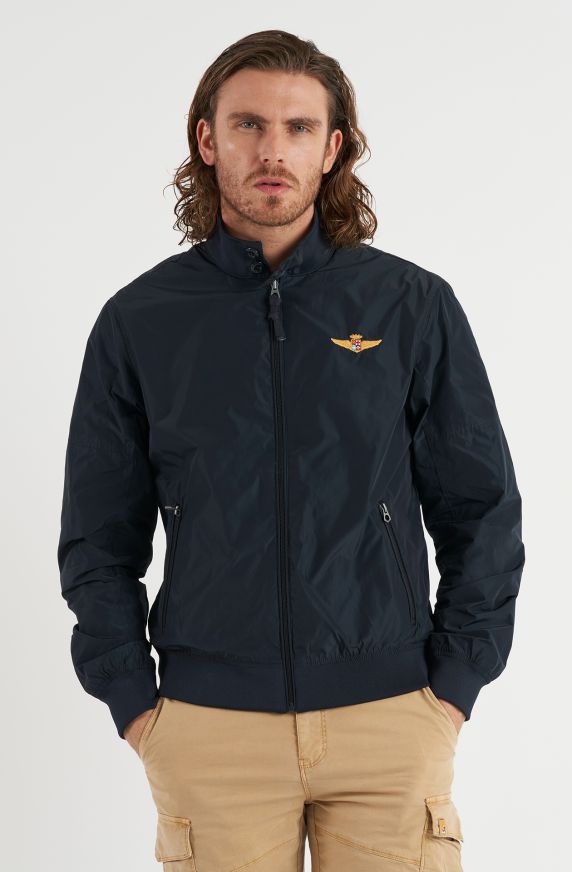 Bomber uomo in nylon reversibile