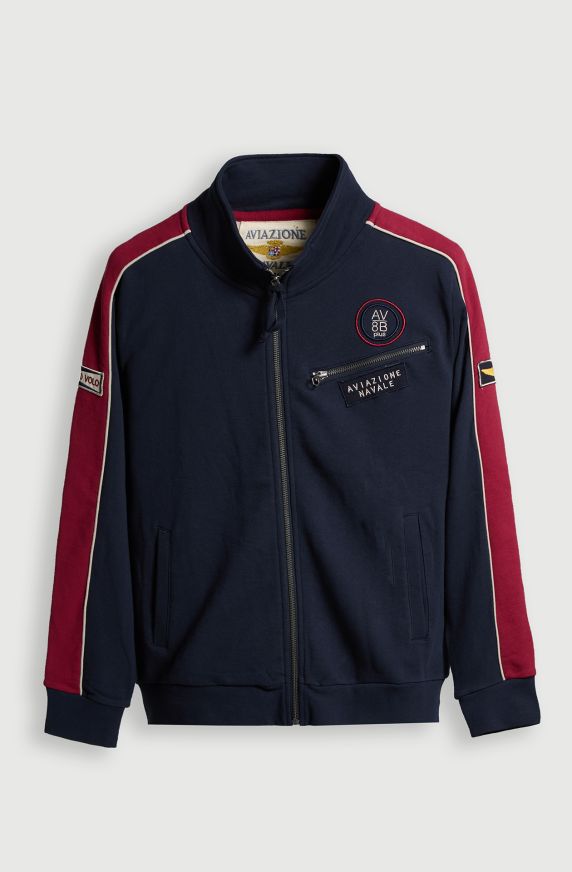Felpa Unisex Bambino Con Scollo Rotondo – Colore Marina Militare, Taglia 9-10 Anni