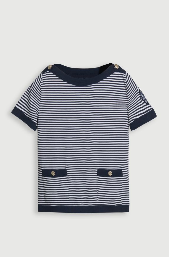 T-shirt donna Amerigo Vespucci con bottoni sulle spalle