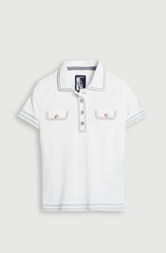 Women's Amerigo Vespucci Polo Shirt with gold buttons