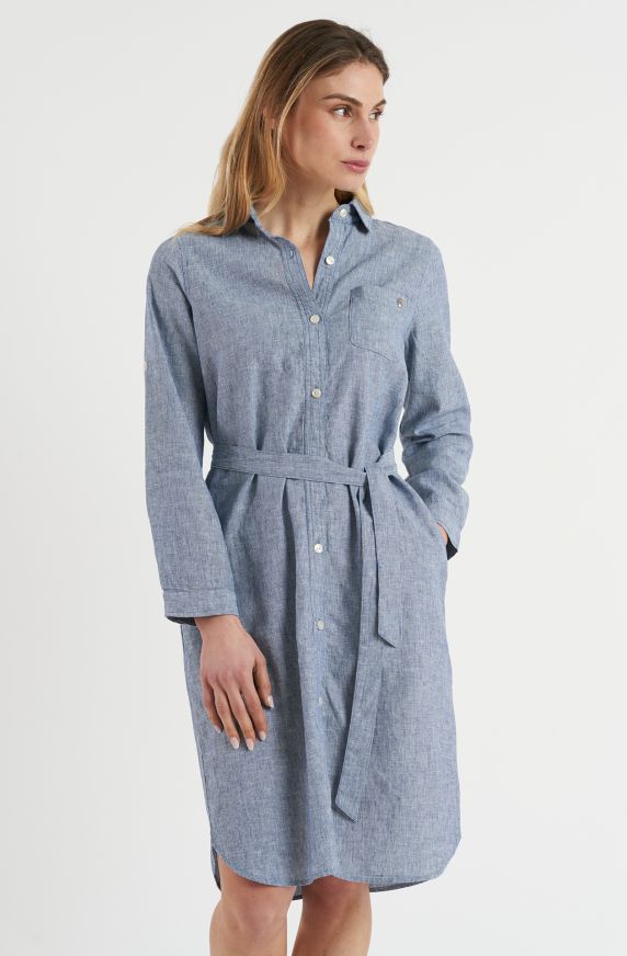 Vestito donna in chambray leggero