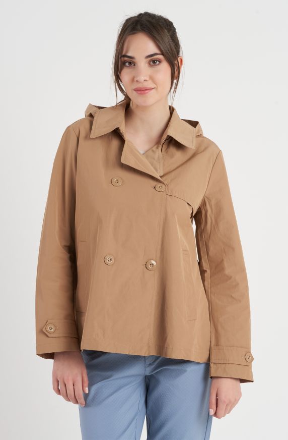 Peacoat donna in cotone impermeabile