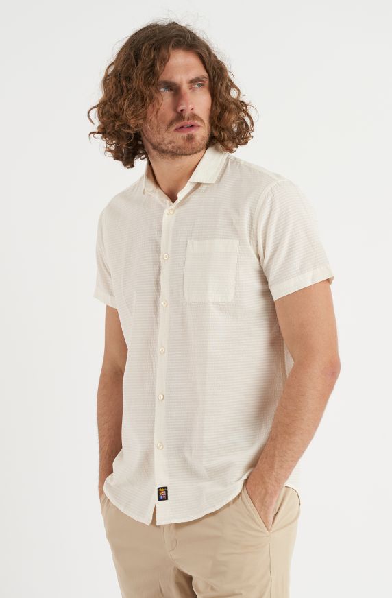 Men's cotton blend half-sleeve shirt