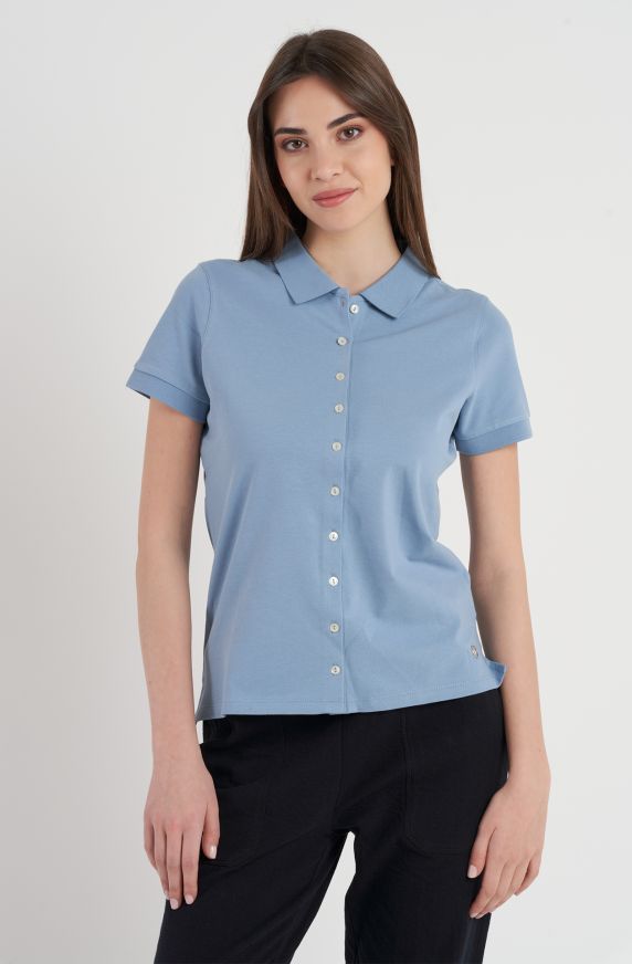 Polo donna in cotone piquet