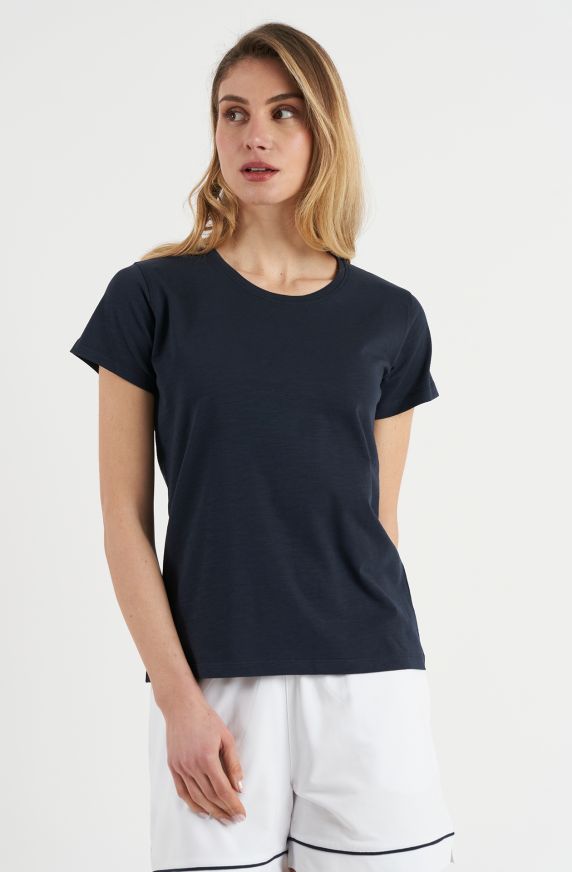 T-shirt donna Amerigo Vespucci in cotone punzonato
