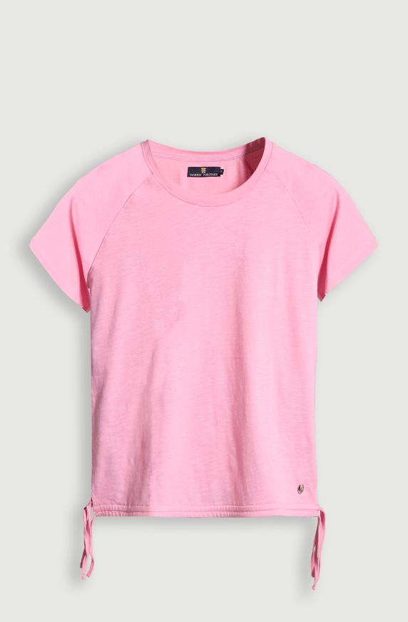 T-shirt donna in cotone punzonato