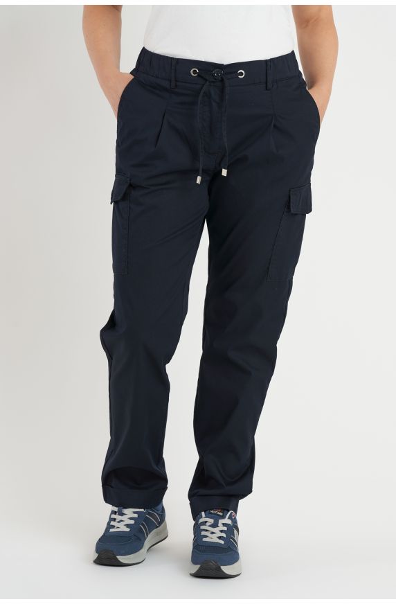 Pantaloni donna cargo in cotone