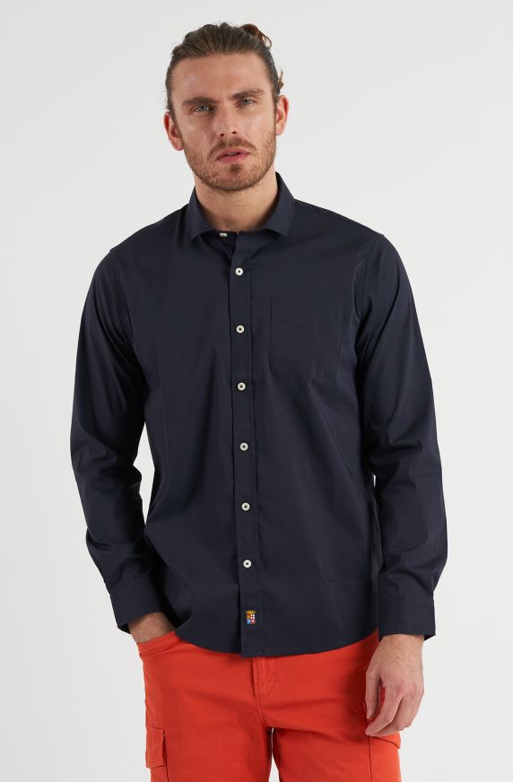 Camicia da uomo in cotone elasticizzato