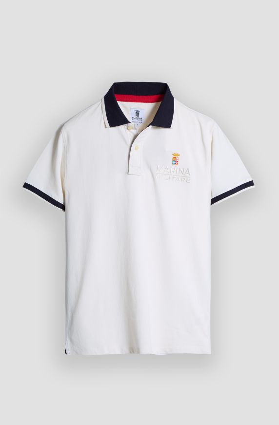 Polo manica corta uomo con logo multicolor