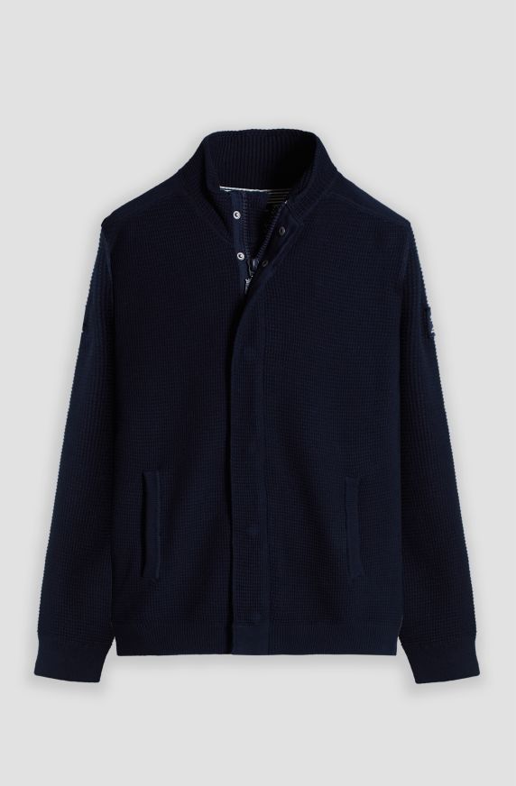 Maglia full zip uomo Amerigo Vespucci con patch ricamato
