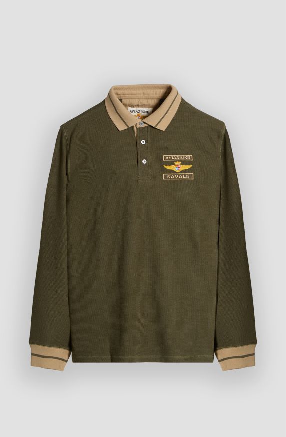 Aviazione Navale men's polo shirt with chest patch