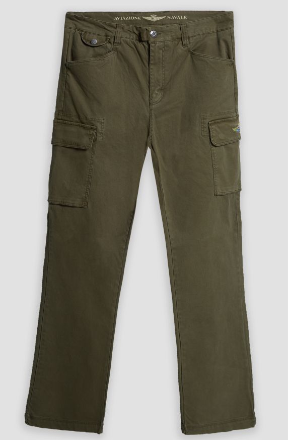 Aviazione Navale men's cargo trousers in structured cotton