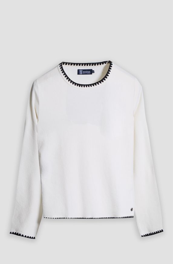 T-shirt donna con ampio girocollo