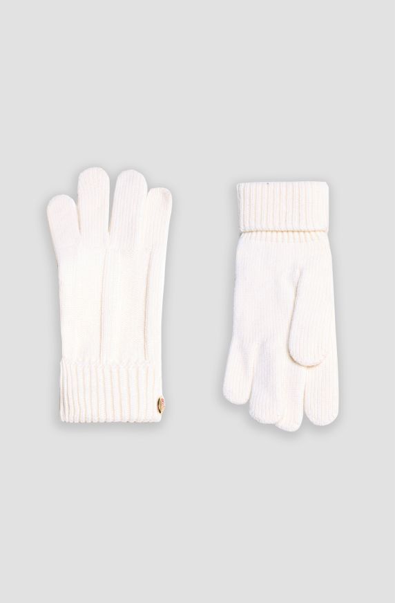 Women's pure wool gloves, mixed knit