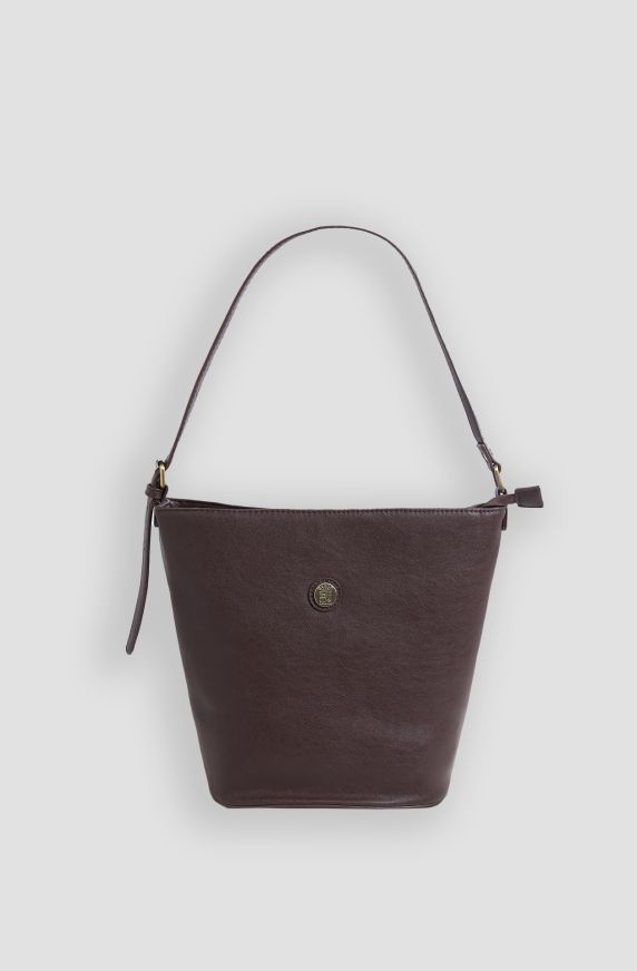 Women's faux leather bucket bag
