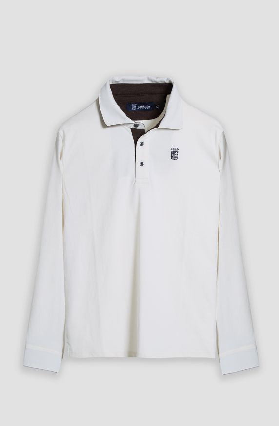 Men's polo shirt with French collar