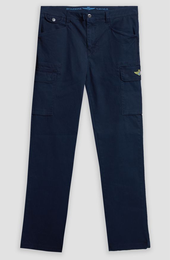 Pantalone cargo uomo Aviazione Navale in cotone armaturato