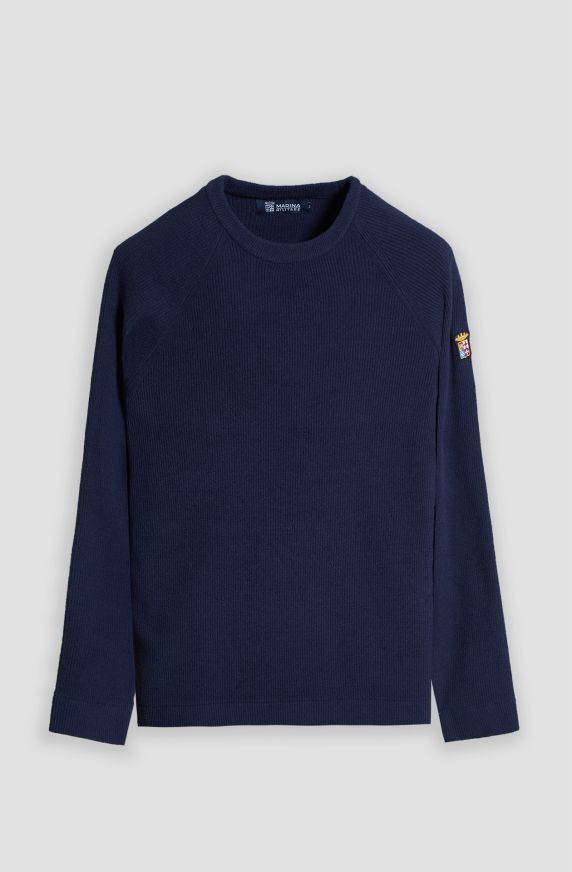 Maglia giroccollo uomo manica raglan