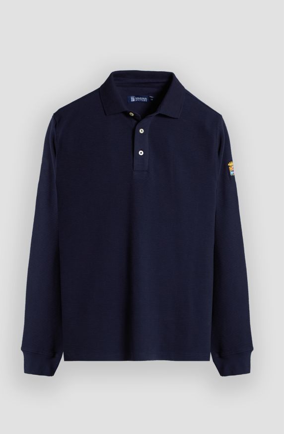 Men's polo shirt with multicolor embroidered logo