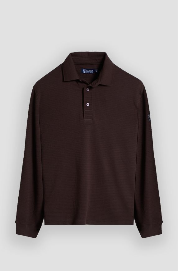 Men's polo shirt with two-tone embroidered logo