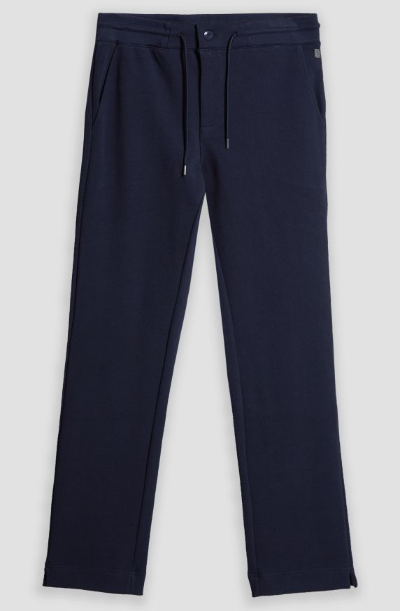 Jogger uomo in cotone felpato con zip e bottone