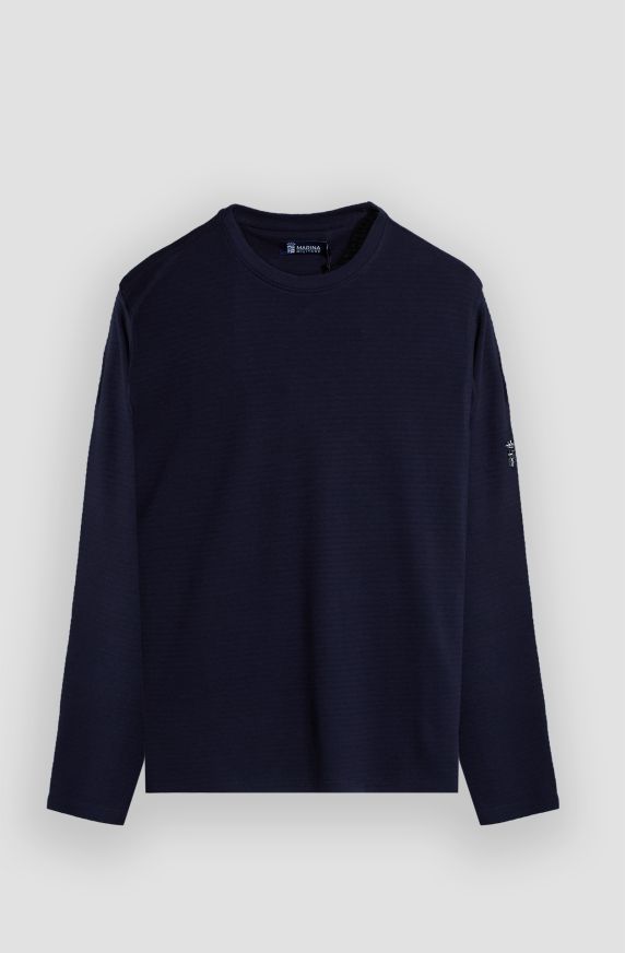 T-shirt manica lunga uomo con logo ricamato