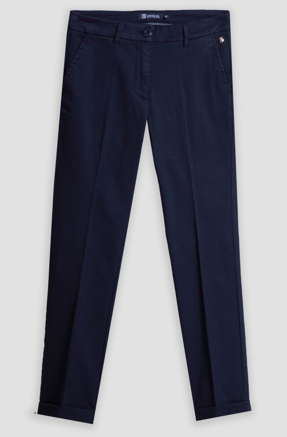 Pantalone chino donna dobby stretch