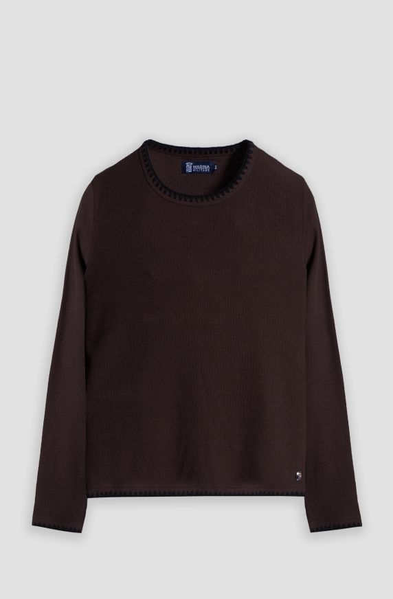 T-shirt donna con ampio girocollo