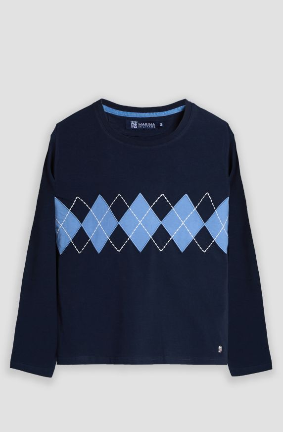 Women's diamond-print T-shirt
