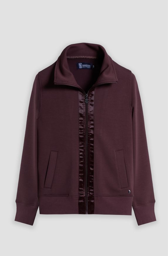 Felpa full zip donna in microfibra