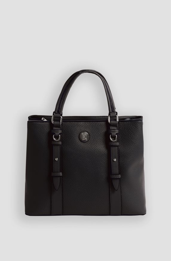 Women's faux leather mini shopper bag