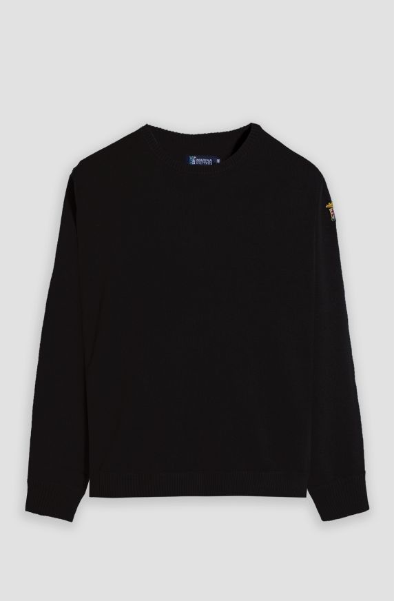 Essential men's crew-neck sweater in warm cotton
