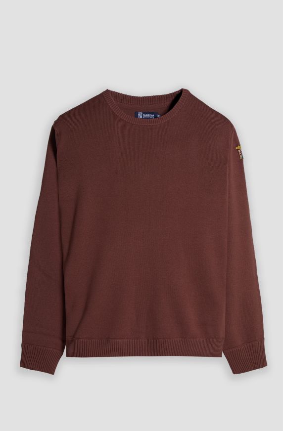 Essential men's crew-neck sweater in warm cotton