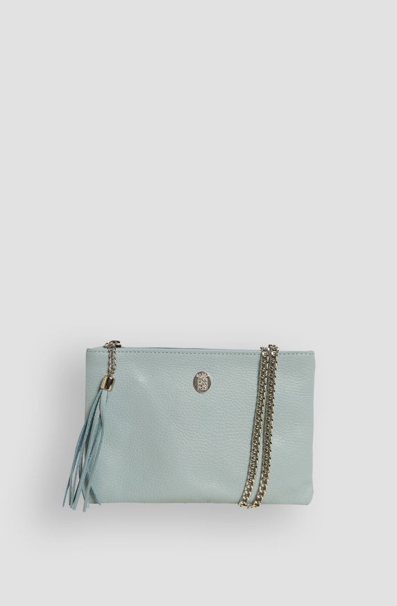 Women's clutch bag in hammered leather