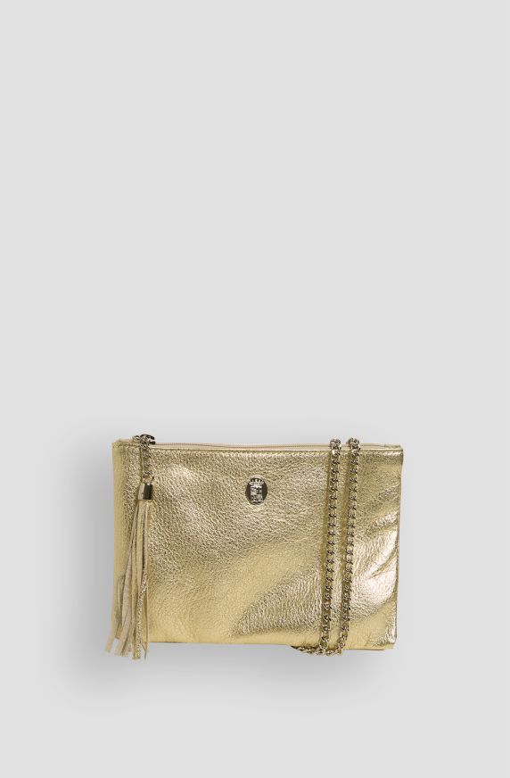 Women's clutch bag in hammered leather