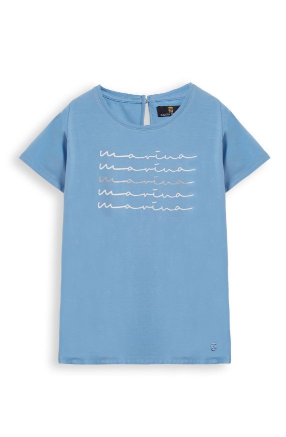 T-shirt en coton à manches mi-longues
