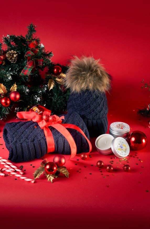 SCIARPA E CAPPELLO NAVY