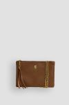 Women's clutch bag in hammered leather